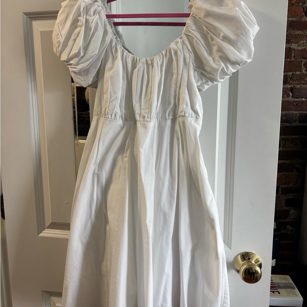 Abercrombie & Fitch Puffy Sleeve White Kids Dress